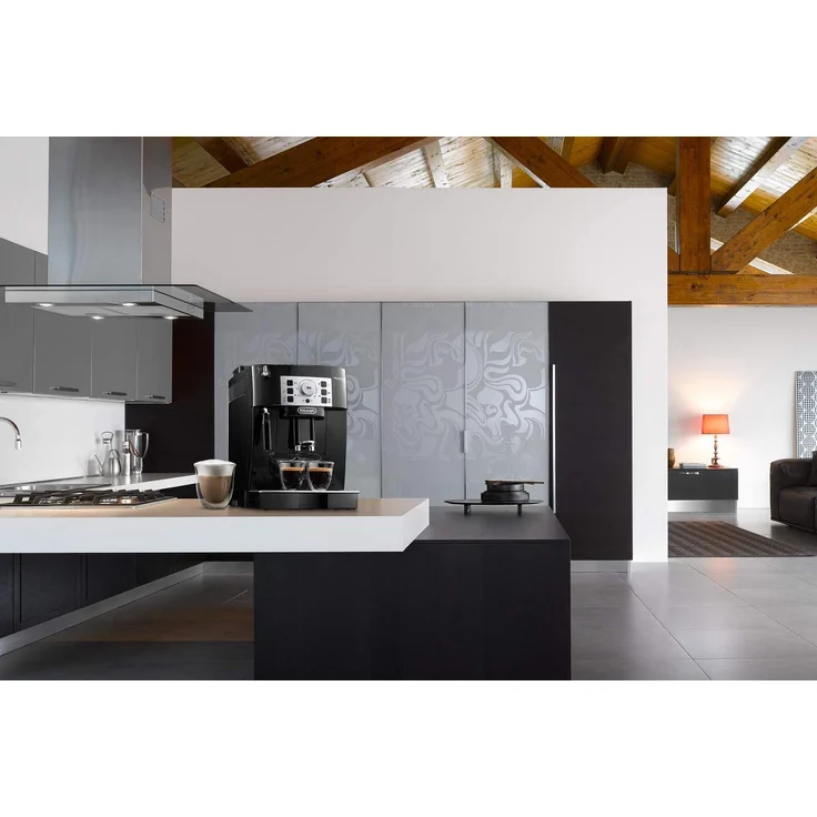 De'Longhi Magnifica S ECAM 22.110.B Kaffeevollautomat mit Milchaufschäumdüse für Cappuccino und integriertem Mahlwerk, mit Espresso Direktwahltasten und Drehregler, 2-Tassen-Funktion, 1,8 Liter Wassertank, schwarz-silber – Bild 8