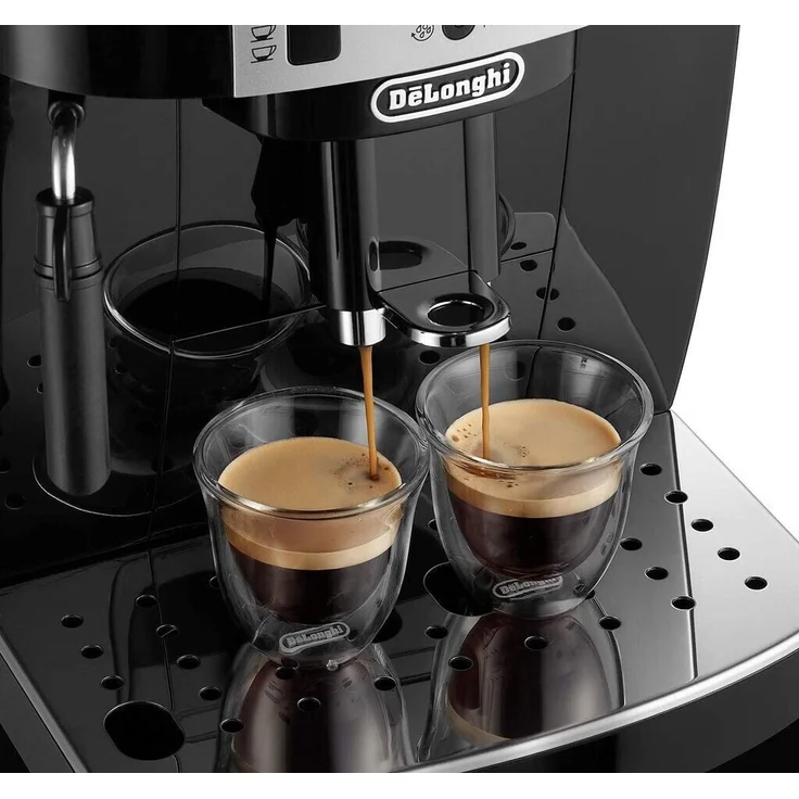 De'Longhi Magnifica S ECAM 22.110.B Kaffeevollautomat mit Milchaufschäumdüse für Cappuccino und integriertem Mahlwerk, mit Espresso Direktwahltasten und Drehregler, 2-Tassen-Funktion, 1,8 Liter Wassertank, schwarz-silber – Bild 5