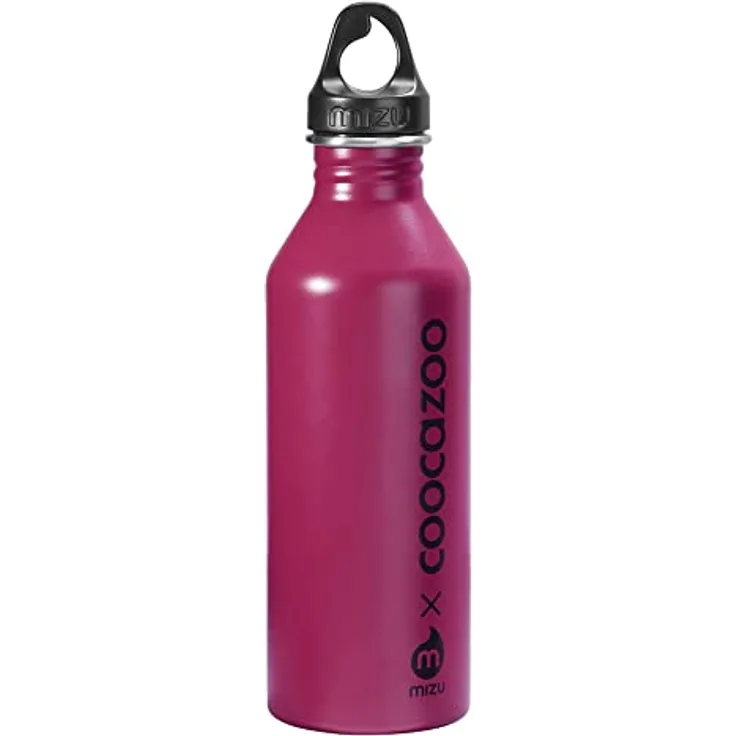 coocazoo Edelstahl-Trinkflasche, Berry, Drehverschluss, aus Edelstahl, geschmacksneutral, für Schule & Freizeit, für kohlensäurehaltige Getränke geeignet, recyclebar, 750 ml
