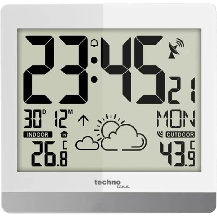 technoline WS8119 digitale Funkwanduhr mit Temperaturanzeige und Wettervorhersage – Bild 2