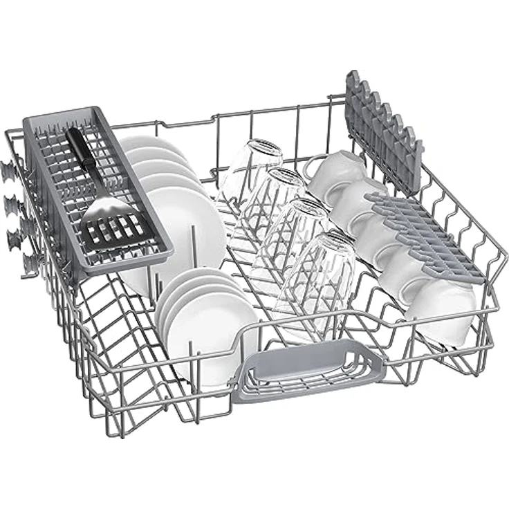 Bosch Serie 2 SMS2HTW02E, Freistehender Geschirrspüler für 14 Maßgedecke, Energieeffizienzklasse D, 5 Programme, höhenverstellbarer Oberkorb, Wasserenthärtung – Bild 4
