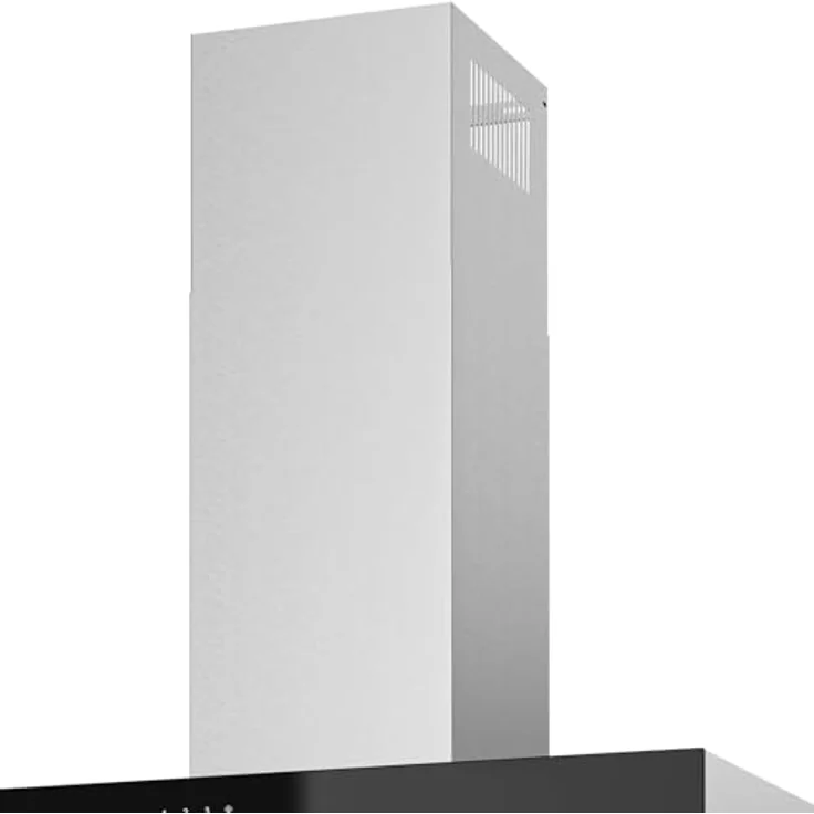 Oranier Wandhaube 90 cm Edelstahl - breite Abluft Dunstabzugshaube mit Glasfront - Abzugshaube mit 3 Leistungsstufen - weiße LED Anzeigen - SIRIA90E1 – Bild 4
