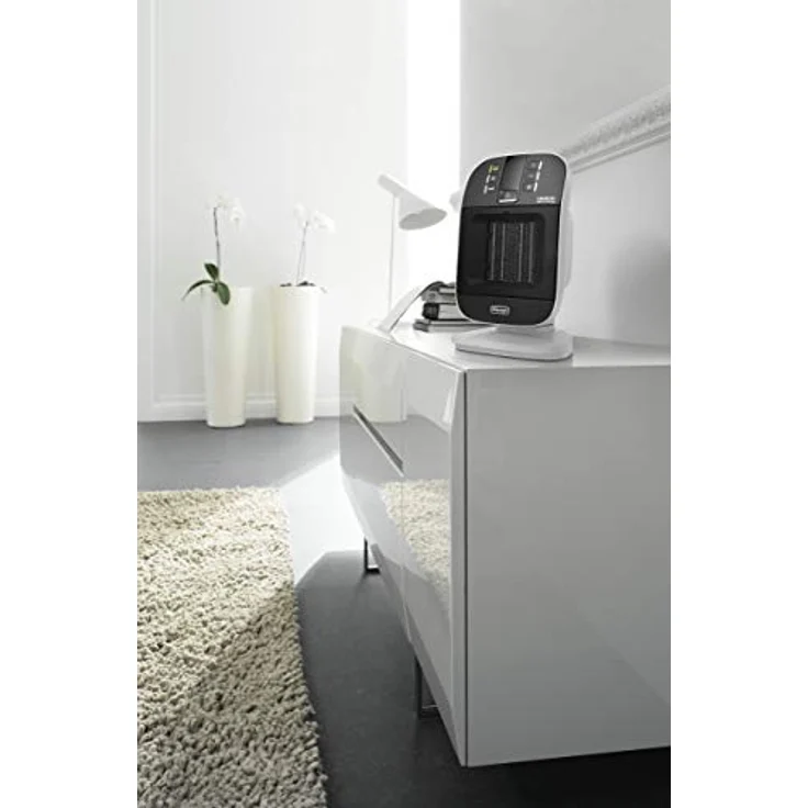 De Longhi hfx60 V20 Heizlüfter Ceramico senkrecht, weiß-schwarz, Heizlüfter – Bild 4