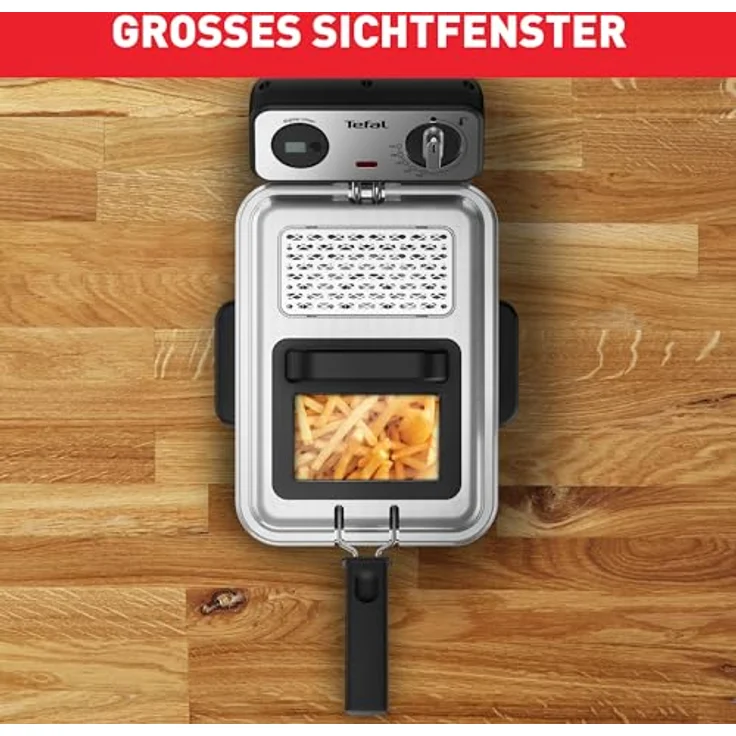 Tefal fr511170 Fritteuse, für 3 Liter Öl, mit Sichtfenster, Leistung 2400 W, Inox, grau – Bild 6