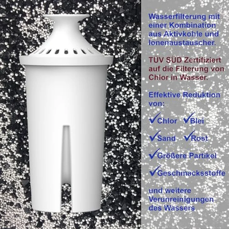 Comedes Filter-Kartusche einsetzbar statt Brita Classic OB03, Mavea 107007, 35557, PearlCo, Aqua Optima RUF91, TÜV SÜD zertifiziert, BPA frei (12 Stück) – Bild 2
