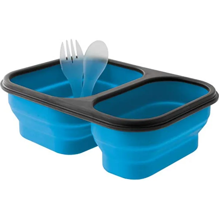 Lunchbox Faltbares Silikon 21 X 15 Cm Blau Größe M