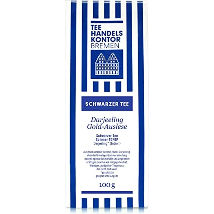 Tee Handels Kontor Bremen Schwarzer Tee Darjeeling, Sommer
TGFOP, lose | 100 g - Premiumtee lose – Bild 1