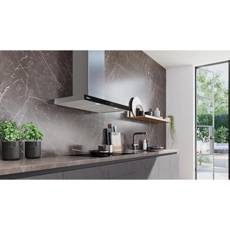 Siemens LC97BDN30, iQ500 Wandesse, 90 cm, Metall-Optik, Dunstabzugshaube mit iQdrive Motor, Home Connect und dimmbarer LED-Beleuchtung – Bild 3