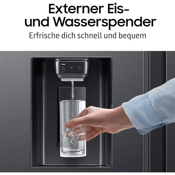 Samsung RS80F66KBFEF Kühl-Gefrier-Kombination, Premium Black Steel, AI Voice Control, Auto Open Door, AI Energy Mode, Twin Cooling Plusᵀᴹ, SpaceMaxᵀᴹ – Bild 9