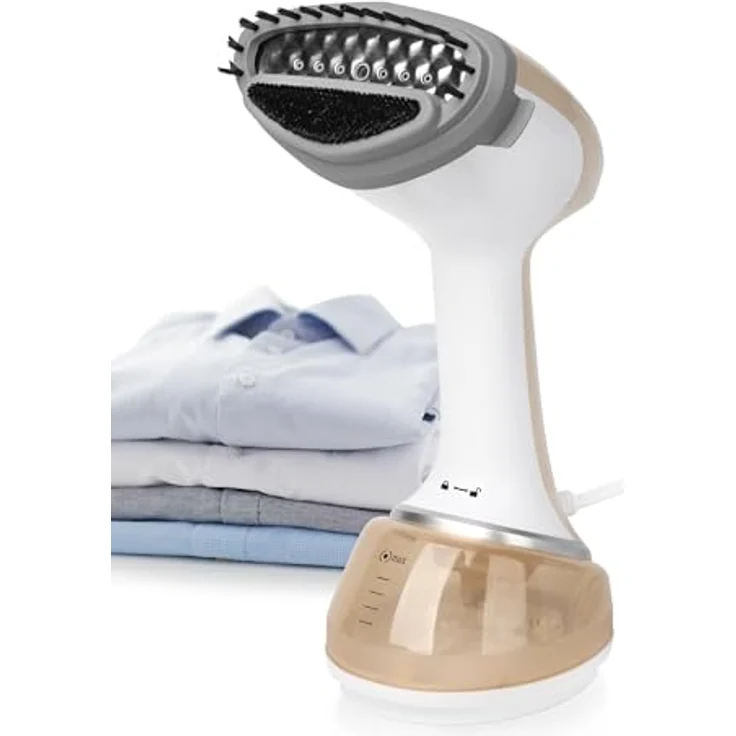 Emerio Dampfglätter SB-130292 mit abnehmbarem Wassertank und Stoffbürste, Dampfbügeleisen in Weiß – Bild 3