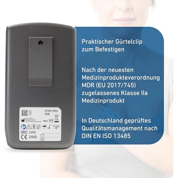 Axion STIM-PRO X9B, TENS-EMS-Gerät mit 4 Kanälen für Schmerztherapie, Muskelaufbau, Beckenbodentraining und Massage, NEUHEIT 2025 – Bild 6
