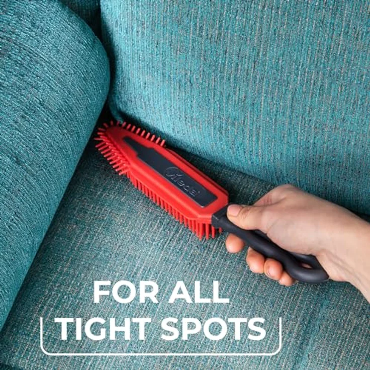 Vileda Pet Pro Komplettset, Box mit Always Clean Besen, elektrostatischer Polsterbürste und Mikrofaser Handtuch XL, Tierhaare Reinigung, Haustier abtrocknen, für jede Oberfläche, Umweltfreundliche Eco Verpackung, Vileda – Bild 5