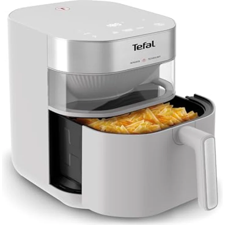 Tefal Easy Fry Infrared Heißluftfritteuse EY831GE0, 7 Liter, Infrarottechnologie, digitales Bedienfeld, Sichtfenster, grau, bis zu 99% weniger Fett – Bild 1