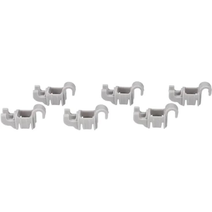 LUTH Premium Profi Parts Lager für Klappstachelreihe, Befestigungsset Klammern, grau, kompatibel mit Bosch Siemens 611472 00611472 für Geschirrspülmaschine Unterkorb