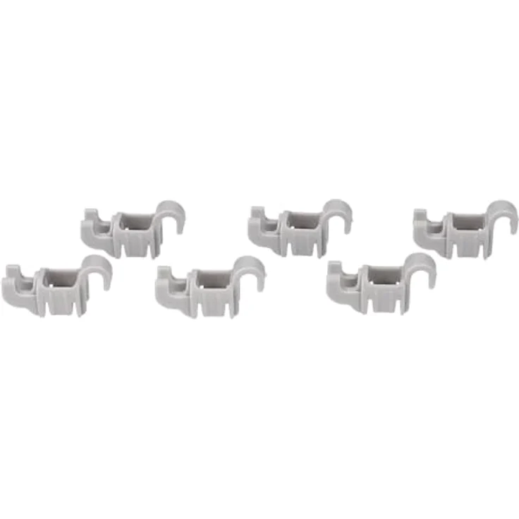 LUTH Premium Profi Parts Lager für Klappstachelreihe, Befestigungsset Klammern, grau, kompatibel mit Bosch Siemens 611472 00611472 für Geschirrspülmaschine Unterkorb – Bild 1
