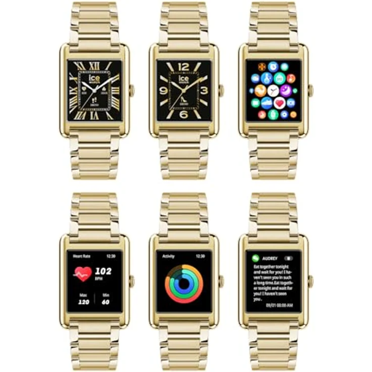 ICE-WATCH Ice smart TKS 2.0, Damen Smartwatch mit Edelstahl-Armband, 1,41 Zoll AMOLED-Display, gold, wasserdicht IP68, viele Funktionen – Bild 4