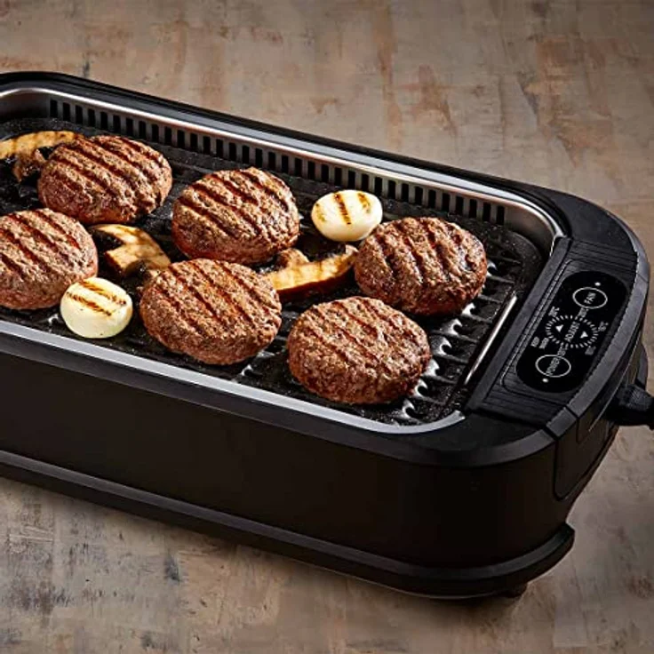PowerXL Smokeless Grill - Elektro Grill mit Anti-Haft-Beschichtung, Thermo-Glasdeckel und 1500 Watt – Bild 2