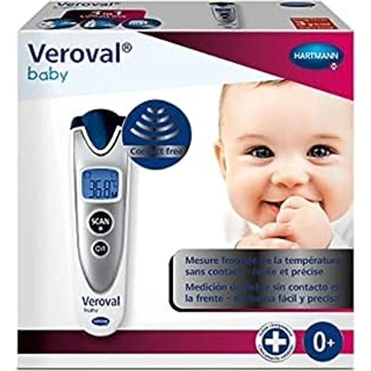 VEROVAL Veroval Baby Infrarot Thermometer berührungslos messend weiß – Bild 1