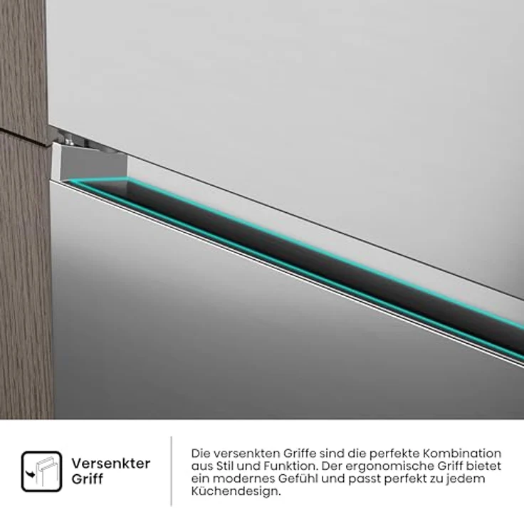 Hisense RB3K330SAIC, Freistehende Kühl-Gefrierkombination, 330 l, Energieeffizienzklasse C, Edelstahl – Bild 10