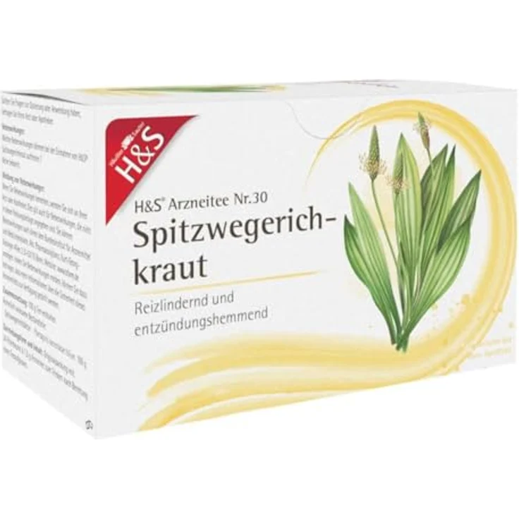 H&S Spitzwegerichkraut Filterbeutel, Arzneikräutertee leicht bitter, 20 x 1,5 g – Bild 2