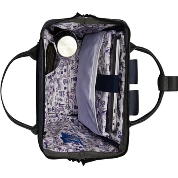 CABAIA Tagesrucksack Medium (3-tlg), Cityrucksack mit austauschbaren Vordertaschen, wasserabweisend, 25 L, schwarz – Bild 4