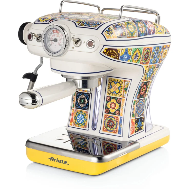 Ariete Espresso Positano Espresso-Automat - 15 Bar, inkl. Messlöffel und Milchaufschäumer, Capri-Stil – Bild 1