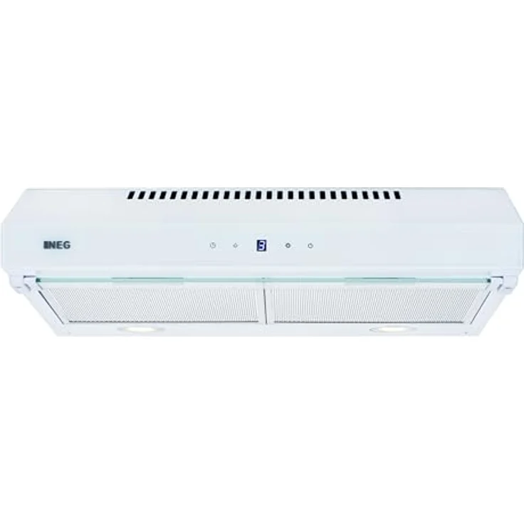 NEG Doppelmotor Design Unterbau-Dunstabzugshaube NEG15-TDLW+ (weiß), Glas-Front mit Sensor Touch, 384 m³/h Umwälzleistung, Nachlauffunktion, Abluft und Umluftbetrieb – Bild 2
