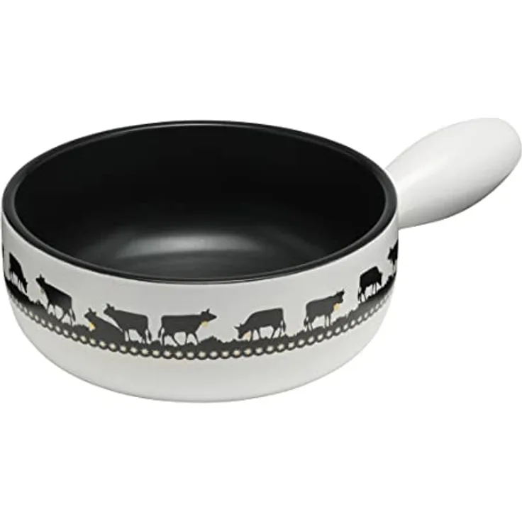 KUHN RIKON Caquelon Induktion Goldglocke 23cm, Käsefondue aus Ton