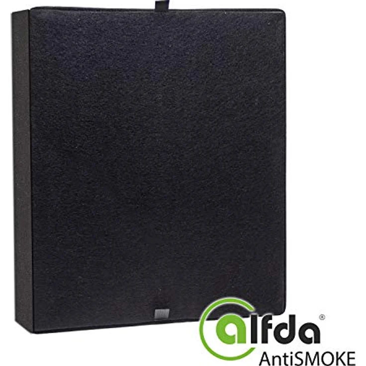 alfda alfdaAntiSMOKE Filter für ALR300 Comfort Luftreiniger/HEPA-Active-Carbon-Spezial-Geruchs-Filter, schwarzer textiler Vorfilter, filtert Schadstoffe aus Tabakrauch, Rauchpartikeln und -gerüche, Hausstaubmilbenkot und mehr, 99,5% Wirkungsgrad bis 0,1 micron Größe – Bild 2