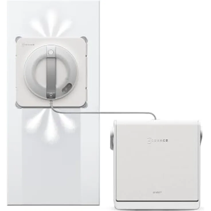 ECOVACS WINBOT W2S PRO Omni Fensterputzroboter, TruEdge 2.0-Technologie, WIN-SLAM 4.0 Navigation, 120-ml-Wassertank, Multifunktionsstation, 12-stufiges Sicherheitssystem