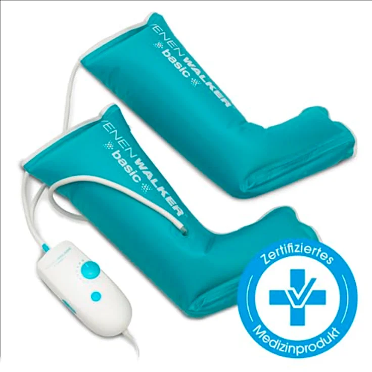 VENENWALKER basic Venentrainer VenenWalker Basic, Set 5-tlg., 1* Steuergerät, 1* Tragetasche, 2* Beinmanschetten, 1*Netzadapter, Massagegeräte mit Wechseldrucktechnik, für müde und geschwollene Beine, blau – Bild 2
