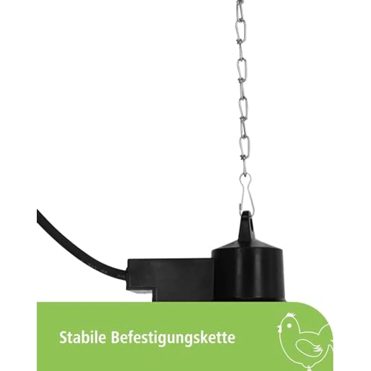 Kerbl Infrarot-Reflektor 175 W mit 5 m Kabel, Aluminiumschirm mit 6 Lüftungsschlitzen und 20 kg Tragkraft – Bild 4