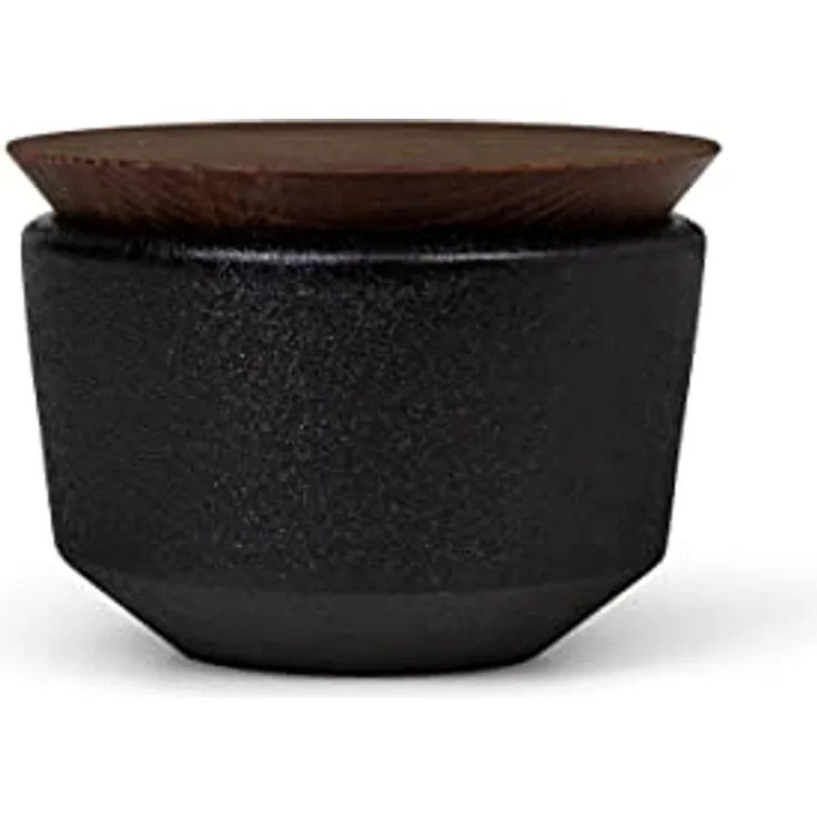Rosendahl Salzschale mit Decke 15 cl RÅ Skandinavisches Design, schwarz