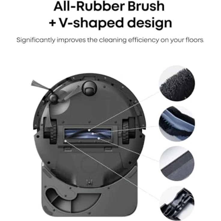 eufy Roboterstaubsauger-Ersatzset, kompatibel mit eufy C10, All-in-One-Wartungspaket mit 2 Seitenbürsten, 2 Hochleistungsfiltersätzen, 2 Rollbürsten und 1 Rollbürstenabdeckung – Bild 4