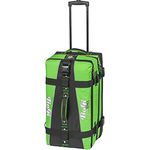 BoGi Bag Rollkoffer Reisekoffer, 72 cm, 85 L, Schwarz/Grün - Stabiler Trolley mit Skaterrollen und 2 Packzonen