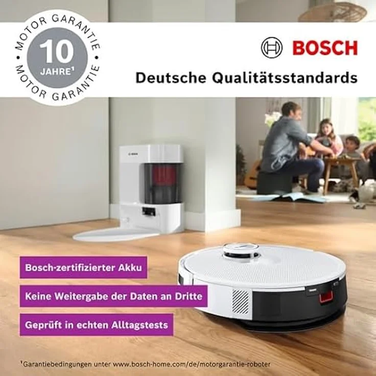 BOSCH BCRD2W Spotless Advanced Saugroboter mit integrierter Wischfunktion, 11.000 Pa Saugleistung, weiß – Bild 9