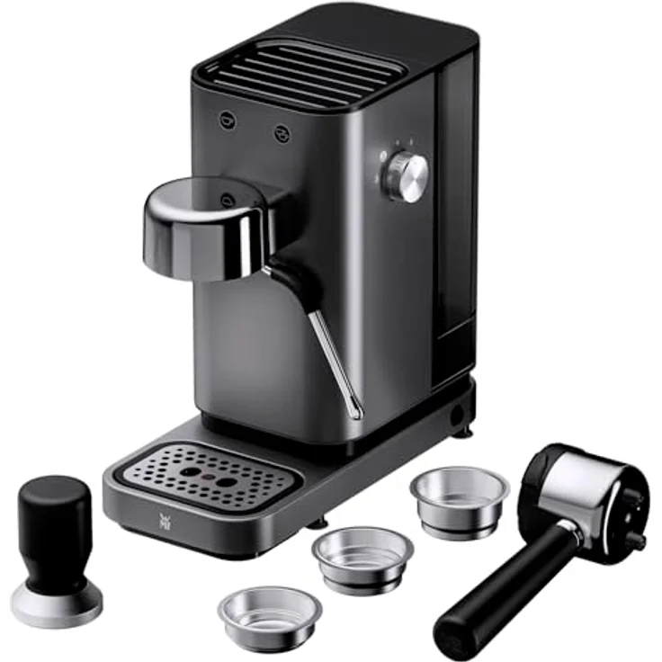 WMF Lumero Espressomaschine, kompakt in Stone Grey, 15 bar, 1350 Watt, integrierte Milchschaumdüse, dezente LED-Beleuchtung – Bild 5