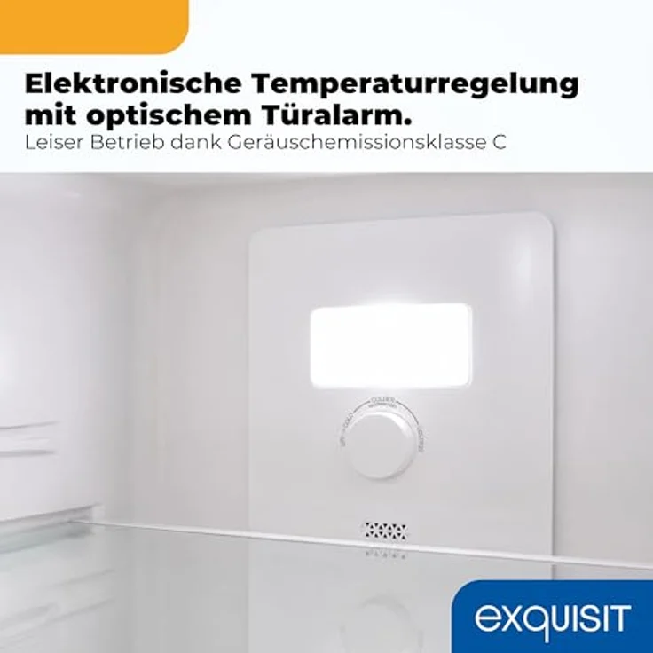 Exquisit Kühl-Gefrierkombination KGC5265-70-NF-WS-040C, 251 l No Frost, Wasserspender, Energieklasse C, leise 39 dB, schmal 54 cm, inoxlook-az – Bild 7