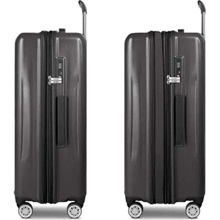 Brics Cervia 2.0, Hartschalenkoffer Trolley L 77 cm mit Dehnfalte, 4 Rollen, Grau, (107 l) – Bild 3