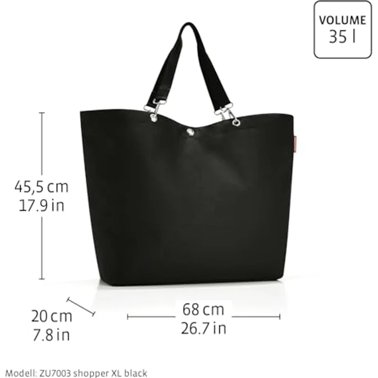 reisenthel shopper XL smiley® leo blush, Geräumige Shopping Bag und edle Handtasche, wasserabweisend, 35l Volumen, B 68 x H 45,5 x T 20 cm – Bild 4