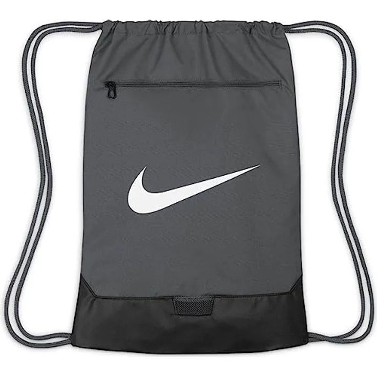 Nike Brasilia Sportbeutel NK BRSLA DRAWSTRNG - 18L, leichtes Design mit Kordelzug aus 65 % recyceltem Polyester