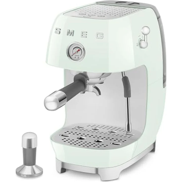 Smeg ECF03PGEU, Premium Siebträgermaschine im 50’s Style, Pastellgrün, mit Cold-Brew-Funktion und manueller Dampflanze – Bild 3