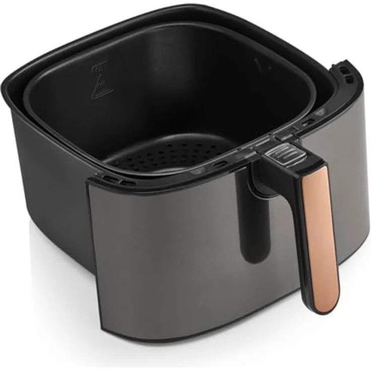 AR2074-G Arzum Airtasty Heißluftfritteuse mit XL Fassungsvermögen, ohne Öl, gesundes Frittieren, digitales Bedienfeld, 8 voreingestellte Kochprogramme, Zeit- und Temperatureinstellung, (Silber) – Bild 3