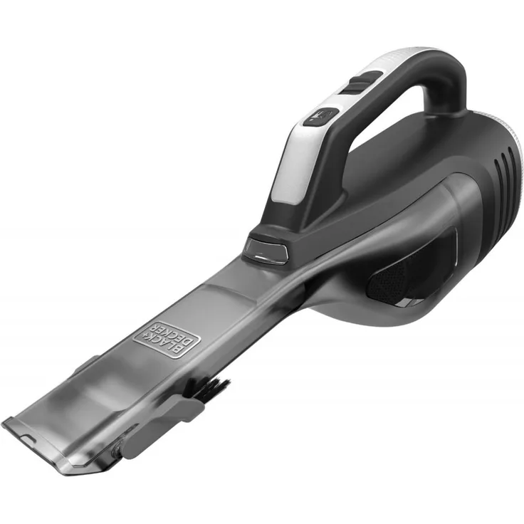 Black & Decker Dustbuster DVD320J, 12V Handstaubsauger in Silber/Schwarz mit 2,0Ah Akku