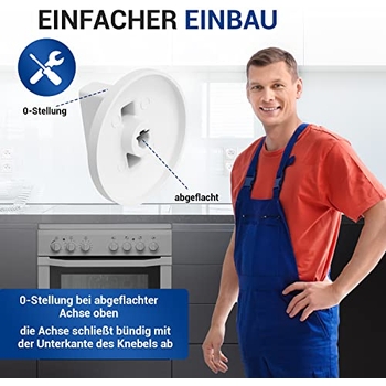 Produktbild von WOONEKY 5stücke Edelstahl Gasherd Drehknöpfe Ersatz Für Gasofen Steuerung Passend Hochtemperaturbeständig Einfache Installation Geeignet Für Gasherde