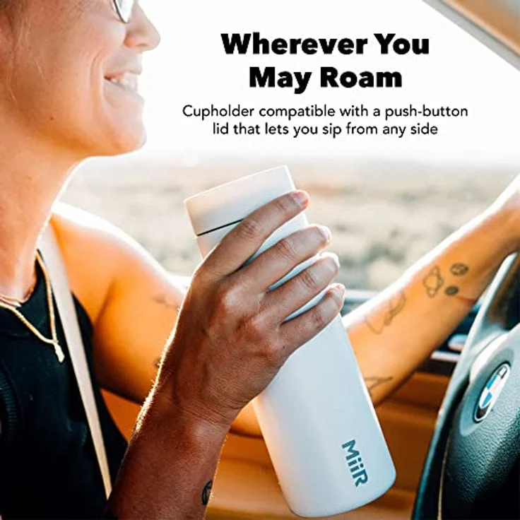 MiiR 360 Traveler, vakuumisolierte Thermoskanne, schwarz, 340 ml mit auslaufsicherem 360-Grad-Deckel und robuster Hardshell-Pulverbeschichtung – Bild 2