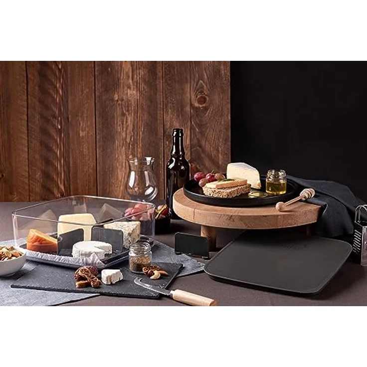 Amuse Käse-Aufbewahrungsbox, transparenter Vorratsbehälter mit verstellbaren Trennwänden und spülmaschinengeeignet, geruchsneutral, stapelbar – Bild 6