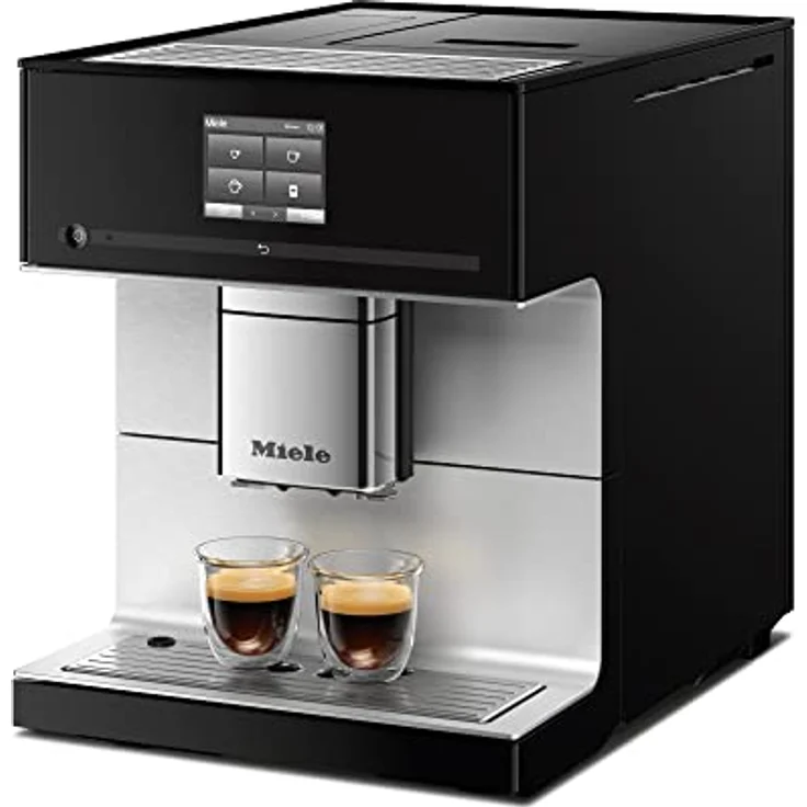 Miele CM 7350 Kaffeevollautomat (Smartphone bedienbar mit WiFiConnect, Kaffeemaschine für Bohnen, Pulver und Tee, automatisch einstellbaren Zentralauslauf) schwarz, mit Milchsystem und integriertem Mahlwerk – Bild 3