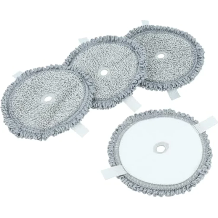 vhbw Wischbezug Ersatz für Bosch BHZUPAD1, Mikrofaser, grau, wiederverwendbar, 4er Set – Bild 3