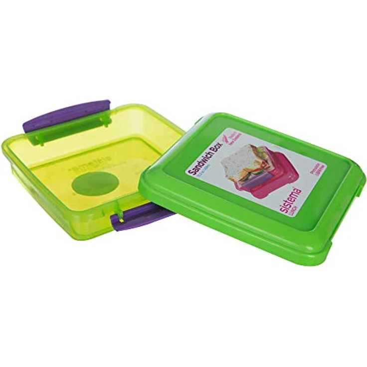 Sistema Sandwichbox für unterwegs, 432 ml, plastik, 15.5 x 15 x 4.3 cm (Farblich Sortiert) – Bild 4